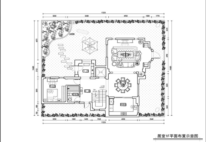 浦東新區(qū)中金海棠灣480㎡別墅新古典風格裝修